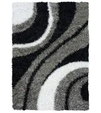 Alora Decor Kempton Tufted Casual/Shag stripe KM2323 Area Rug